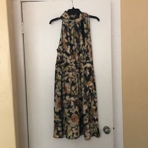 Floral high neck dress